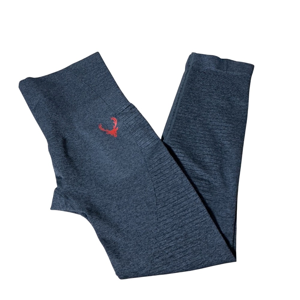 Bucked Up Women High Waisted Seamless Leggings Charcoal Gray Heather Size M Yoga